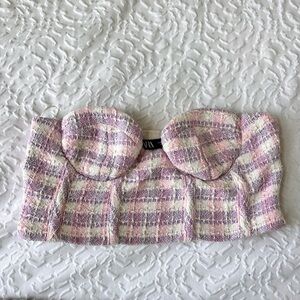 Zara cropped tube top